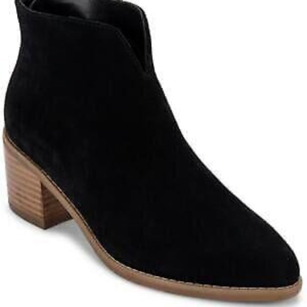 Aqua College Womens Emily Black Suede Waterproof Black Ankle Boots Size 11 M